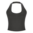 thumbnail image 6 of QUNYINEY Sleeveless Shirts for Women Trendy Solid Muscle Square Neck Casual Shirts Slim Classic T-Shirt, 6 of 8