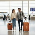thumbnail image 6 of 3 Piece Softside Luggage Set, Heavy-Duty Water-Resistant Softshell Suitcase with Wheels, 20"/26"/30" Lightweight Rolling Luggage Bag, Orange,TA510, 6 of 8