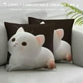 thumbnail image 3 of Cat Stuffed Animals, Soft Cat Plush Pillow Kawaii Kitten Stuffed Animal Toy Gifts for Kids Boys Girls Room Decor (White Round Eyes, 3 of 5