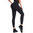 thumbnail image 4 of Ramiter Plus Size Leggings Women Fashionable Pocket Yoga Pants High Elastic Lifting Slim and Sweat Pant Yoga Pants Men Tall XL,Black, 4 of 5