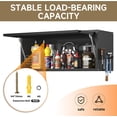 thumbnail image 6 of GMNIU Metal Wall Cabinet, Garage Wall Cabinet with Up-Flip Door, 31.5" W Wall Mounted Metal Storage Cabinet for Kitchen,Garage,Basement,Ware House Assembly Required (Black), 6 of 9