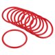 thumbnail image 1 of Uxcell 8cm Anillos de lanzamiento de carnaval de plástico, juego de favor de fiesta, paquete de 24 en rojo, 1 of 7