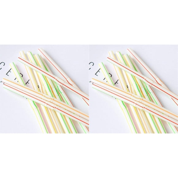 YWIYIUD 200PCS Disposable BendableStraws Colorful DrinkingStraw for Tall Glassees Water Tumbler Bottled Drinks All Hot and Cold Low Viscosity Drinks Home and Hotel User