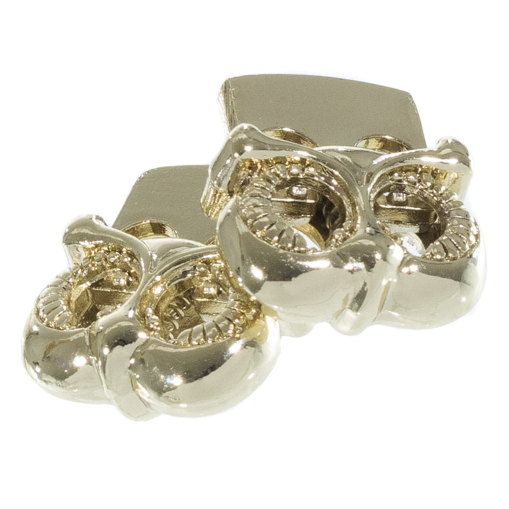 Craft County Heavy Duty Gold Metal Owl Shaped Cord Lock – Perfect fit for 325 Paracord – Multiple Pack Sizes Available – Ideal for Jewelry Making, Crafts, & More