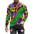 thumbnail image 2 of Blusas y camisas de manga larga con cuello redondo para hombre, blusa de poliéster con estampado de carnaval de barbecho a la moda para hombre., 2 of 5