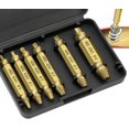 thumbnail image 1 of Jinsinto 6pcs Broken Screw Extractor Kit Damaged Screw Extractor Kit Screw Head Extractors Damaged Screw Extractor and Bolt Extractor for Removing Broken Screws(Gold), 1 of 5