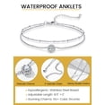 thumbnail image 6 of KeyStyle Birthstone Anklets for Women Stainless Steel Adjustable Anklets Bracelets for Summer Beach Pool Parties Birthday Jewelry Valentine's Day Gift for Girlfriend, 6 of 11