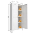 thumbnail image 2 of Military-Grade Steel Storage Cabinet with Adjustable Shelves, 61" Tall Durable Locker for Bedroom Organization, Home Office Storage, and Living Room Use - White, 2 of 5