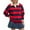 Red, variant on aidice Shirts for Women Casual Lapel Neck Long Sleeve Tshirts Button Striped Loose Comfy Pullover Tops