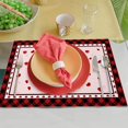 thumbnail image 5 of Valentines Placemats Set of 4 for Dining Table, Washable Farmhouse Placemats Non-Slip Heat-Resistant Kitchen Table Mats for Holiday Parties, 5 of 7