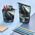 thumbnail image 4 of Picia Wave Ocean Animal Shark Print Telescopic Pencil Case, Telescopic Pen Holder Telescopic Pencil Pouch Bag Stationery Pencil Case Box Storage Organizer Makeup Bag, 4 of 6