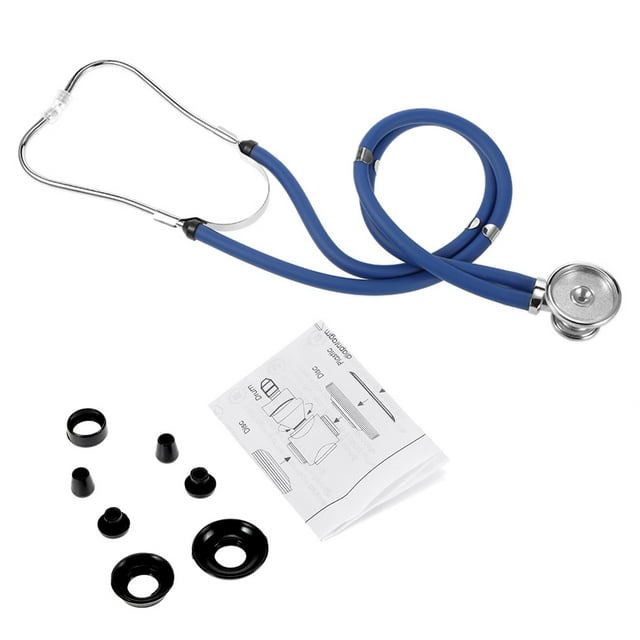 Stéthoscope Professionnel Double Tête Coloré Multifonction Stéthoscope Soins de Santé Bleu