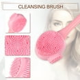 thumbnail image 2 of Unique Bargains Silicone Facial Cleansing Brush Multifunction Handheld Face Scrubber for Face Skincare Pink 6.10"x1.57", 2 of 7