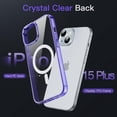 thumbnail image 6 of JETech Magnetic Case for iPhone 15 Plus 6.7-Inch Compatible with MagSafe Wireless Charging, Shockproof Phone Bumper Cover, Anti-Scratch Clear Back (Light Purple), 6 of 6