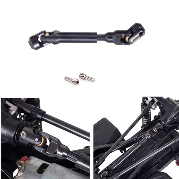 1Pcs Internal Spline Metal Drive Shaft Universal Joint Driveshaft for 1/10 RC Crawler TRX4 SCX10 Gladiator TF2 D90 YK4082 104311 Black 86mm-115mm