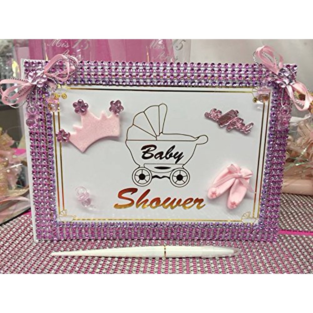 Royal Princess Baby Shower Guest Book It's a Girl Pink Princess Keepsake - Walmart.com - Walmart.com