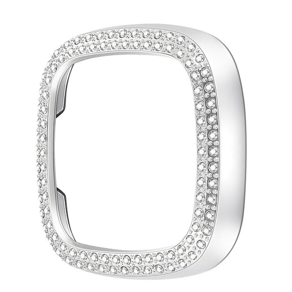 Watch Case Cover Protector Screen Smartwatch Rhinestone Bling Shell Frame Bumper Sliver Pc  3 Shiny Accessories