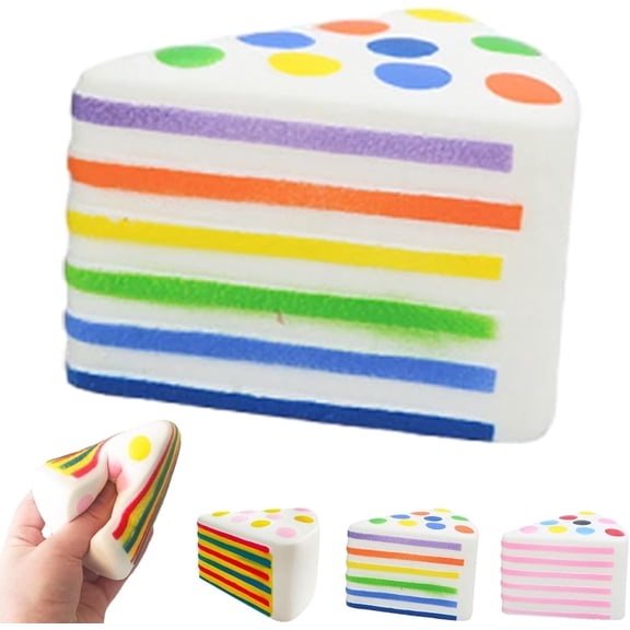 Cake Squishy, Squishies Cake Rainbow Jumbo Slow Rising, Stress Relief Adults Toys