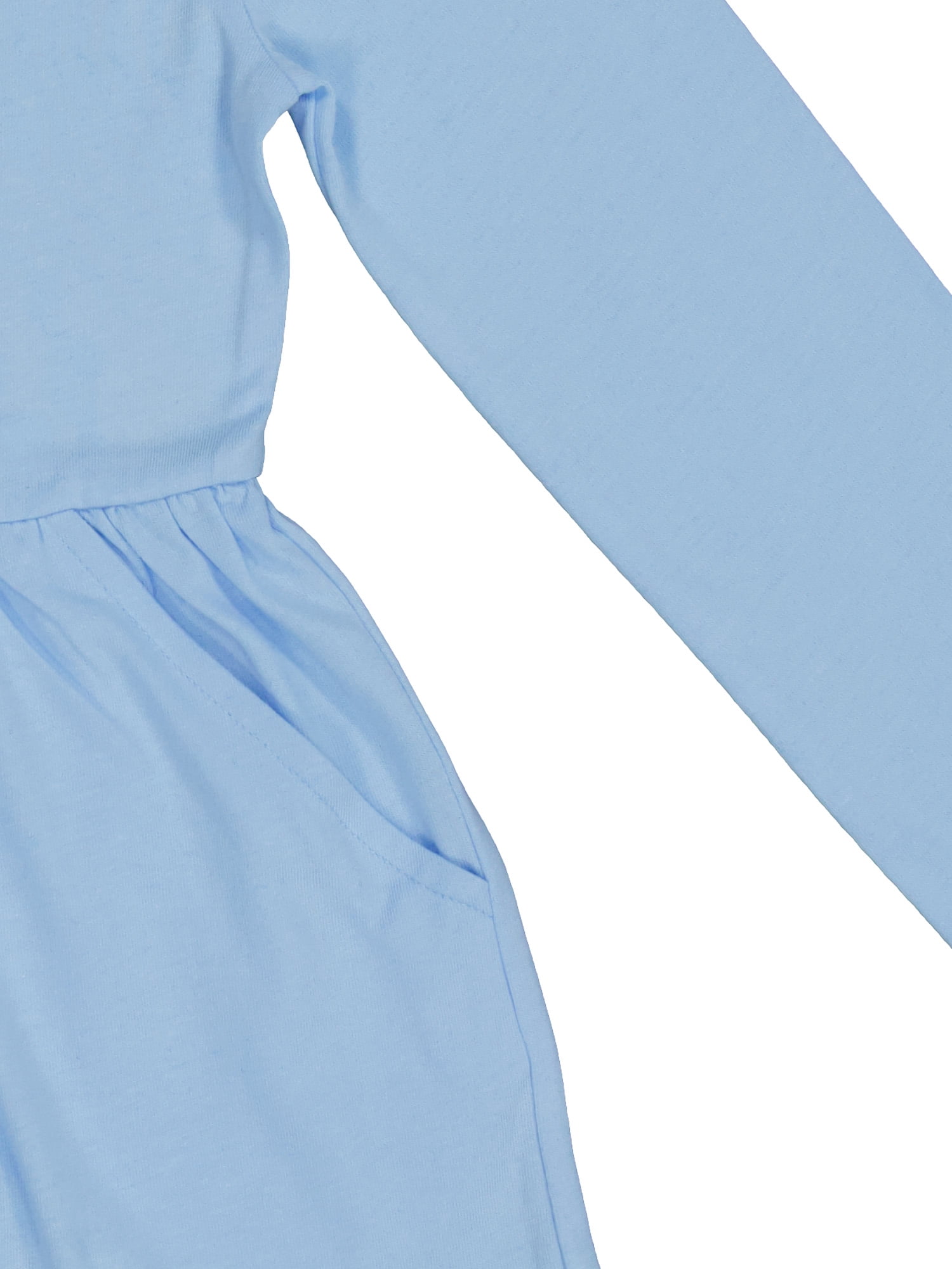 Wonder Nation Girls Play Dress with Long Sleeves, 2-Pack, Sizes 4-18 & Plus