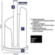 thumbnail image 3 of Standing 33.5 cm Kitchen Roll Holder Stainless Steel For Thick Rolls, 3 of 4