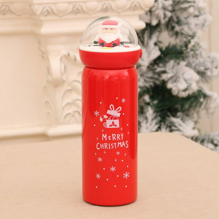 Christmas Snowman Vacuum Thermos,Portable Thermo Mug,Leak Proof 304  Stainless Steel Vacuum Insulated Water Bottle for Sports Travel Christmas  Gift 