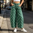 thumbnail image 6 of Hvogkswy Women High Waist Polka Dot Cropped Wide Leg Jeans Trendy Stretch Denim Pants Washed Vintage Casual jeans for 2026, 6 of 9