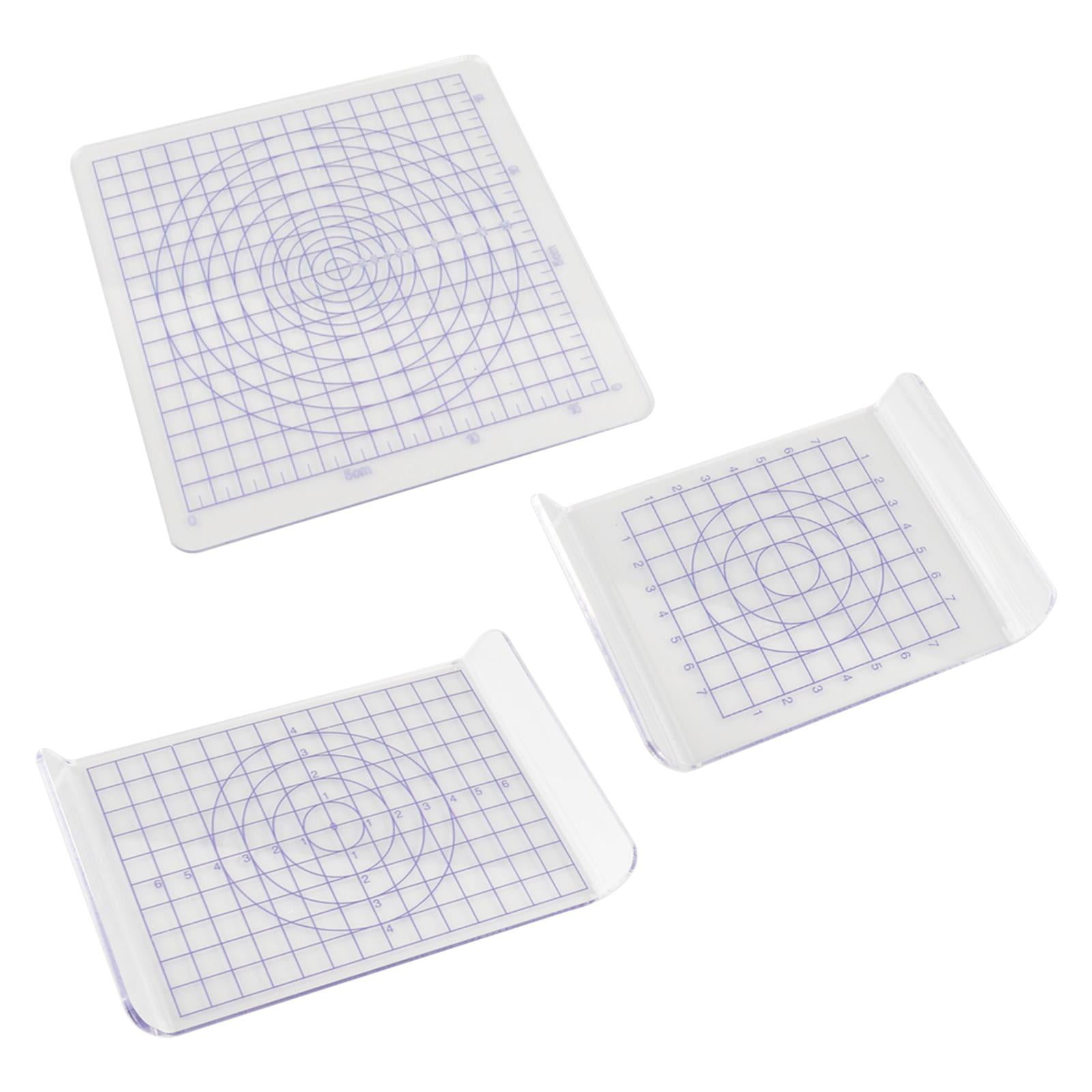 Milageto 3 Pieces U-Shaped Pressure Clay Acrylic Board Clay Pottery Sculpture with Grid