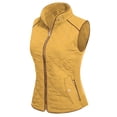thumbnail image 3 of MixMatchy Women's Lightweight Stand Collar Zip Up Quilted Padding Pocket Vest, 3 of 4