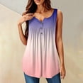 thumbnail image 2 of NAMTYQX Button Down Shirts for Women Pattern Trendy Ruched Plus Size Sleeveless Loose Fit Casual Summer Tops for Teens Light Pink Size 5XL, 2 of 5