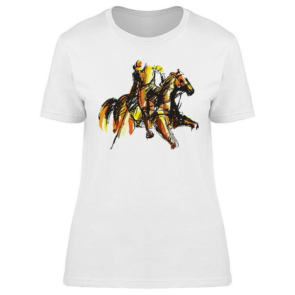 Horse Polo Athlete Design T-Shirt Women -Image by Shutterstock, Female 3X-Large