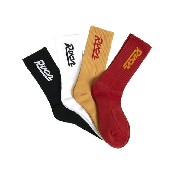 RVCA Mens 4 Pack Seasonal Crew Multicoloured Socks