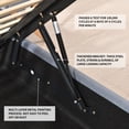 thumbnail image 4 of King Size Bed Frame with Built-in Nightstands, Lift Up Storage Bed with Oversize Upholstered Headboard, Luxury Bed Frame with Underneath Storage, Wood Slats Support, No Box Spring Needed, Gray, 4 of 8
