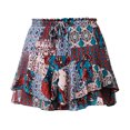 thumbnail image 3 of Ladies Summer Skort with Built-In Shorts Tie Front High Waist A-Line Skirt for Festival Holiday Travel Outdoor Activities, 3 of 4