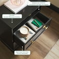 thumbnail image 4 of Walker Edison Modern Farmhouse Easy Assembly Nightstand with Open Shelf Black, 4 of 15
