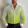 thumbnail image 3 of Camisa de hombre con degradado de rayas 2024, camisa de manga larga con solapa, talla extragrande, diseño S-5XL, cómoda, suave, de alta calidad para hombre, 3 of 5