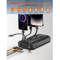 thumbnail image 3 of Cargador de banco de energía solar MINRISE 40000 mAh con 4 cables, 3 of 8