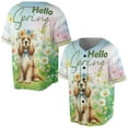 thumbnail image 3 of Cocker Spaniel Hello Spring Time Flower Floral Nature All Over Print 3D Baseball Shirt Cockers Dog Lover Gifts Softball Sport - 02031, 3 of 6