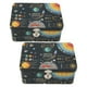 thumbnail image 3 of Contenedores De Latas De 2 Piezas, Caja De Almacenamiento Rectangular De Hojalata, Caja De Lata Rectangular Impermeable De Dibujos Animados De Infografía Universal Con Llaves De Bloqueo Para Oficina F, 3 of 5