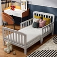 thumbnail image 5 of Fizzy Baby Classic Toddler Bed with Rails Wooden Beds for Kids, White, 5 of 10