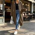 thumbnail image 6 of Perfectbot Women's Full Zip Maxi Length Hooded Sweatshirt Coat, Oversized Drop Shoulder Long Hoodie Duster Jacket, 6 of 7