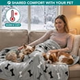thumbnail image 6 of PetAmi Waterproof Dog Blanket For Medium Large Dogs, Pee Proof Pet Blanket for Couch Bed, Reversible Water Proof Blanket for Puppy Indoor Cat, Soft Dog Fleece Blankets Washable, 40x60 Bone Gray, 6 of 8