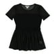 thumbnail image 1 of Blusa de punto fruncido bar III para mujer negro grande, 1 of 2