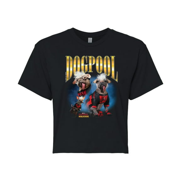Marvel Deadpool & Wolverine - Dogpool - Juniors Cropped Graphic T-Shirt