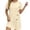 Beige, variant on Vivianyo HD Women's Round Neck Mini Dress, Womens Casual Dress with Diagonal Side Button Short Sleeve Summer Dresses, Women's Sky Blue, Sizes S-2XL