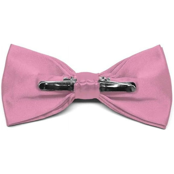 TieMart Adult Clip-On Bow Tie, Antique Pink