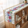 thumbnail image 6 of Table Runners 70 Inches Long Dress Scarves, Independence Day Farmhouse Coffee/Dining/Kitchen Table Decor, Holiday Table Runner, 4th of July Patriotic Flowers Leaves 13x70 Inch, 6 of 9