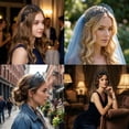 thumbnail image 6 of Miallo Handmade Blue Crystal Hair Hoop, Sparkling Beaded Wedding Guest Headband, Elegant Sapphire Tone Hair Jewelry, 6 of 6