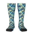 thumbnail image 2 of Picia Women Crew Soft Moisture-wicking Socks Hawaiian Style Pattern Design Cotton Socks, One Size fit All, 2 of 9
