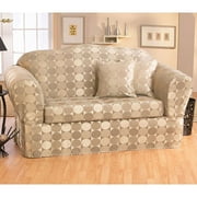 Home Trends Harper Loveseat Slipcover, Flax