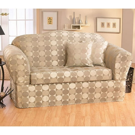 Home Trends Harper Loveseat Slipcover, Flax